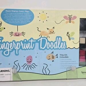 SpiceBox Fingerprint Doodles Children's Imagine It Stamp Doodle kit Ink Pads